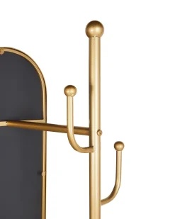 Appendiabiti con specchio LORENA 172 cm Metallo Oro