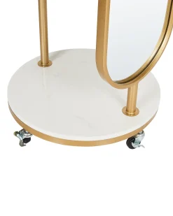 Appendiabiti con specchio LORENA 172 cm Metallo Oro