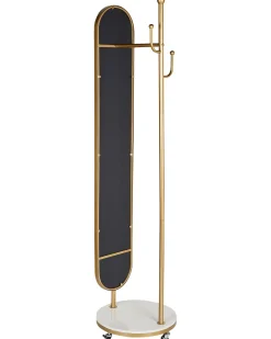Appendiabiti con specchio LORENA 172 cm Metallo Oro