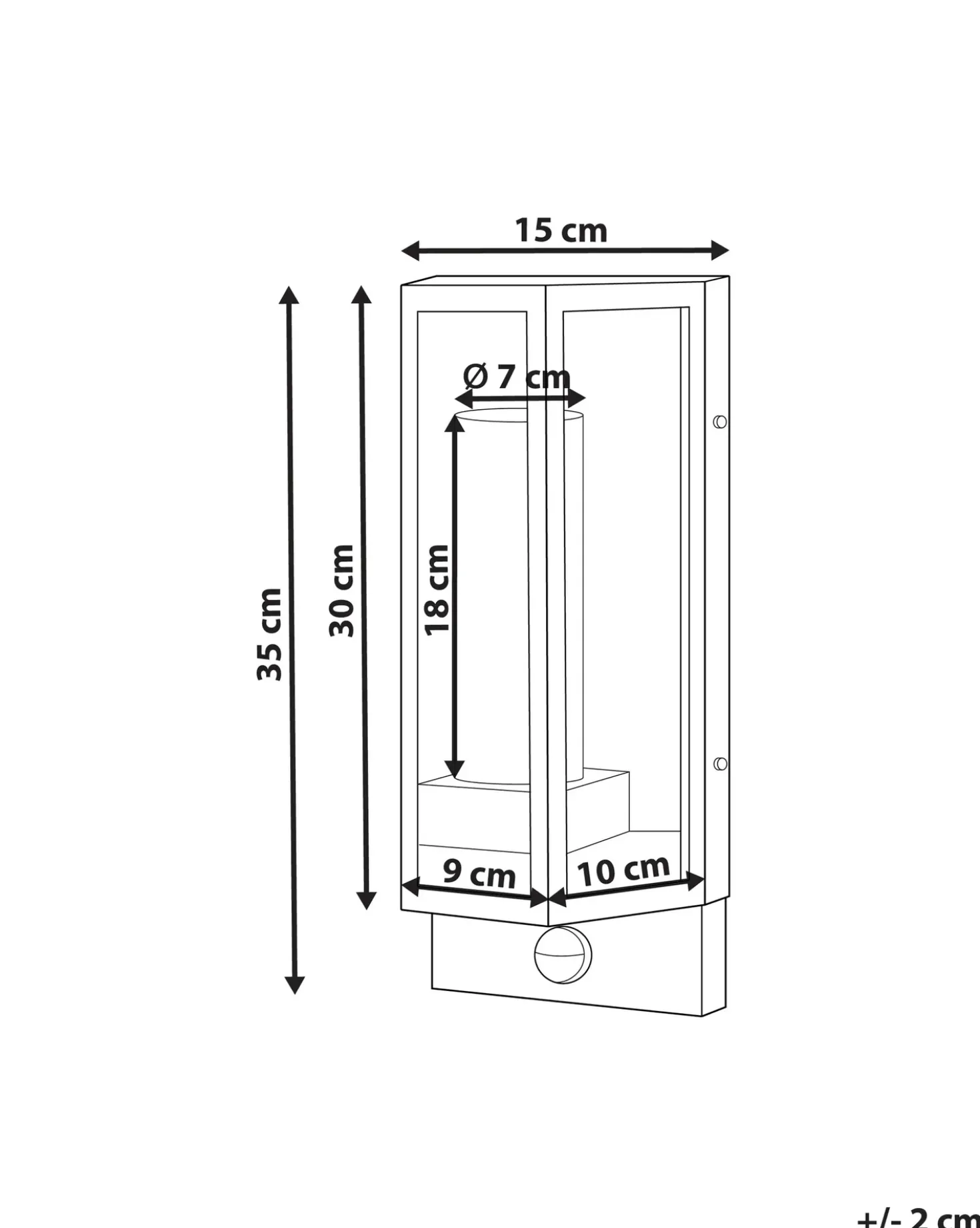 Applique a LED per esterni FRUID con sensore di movimento Marrone