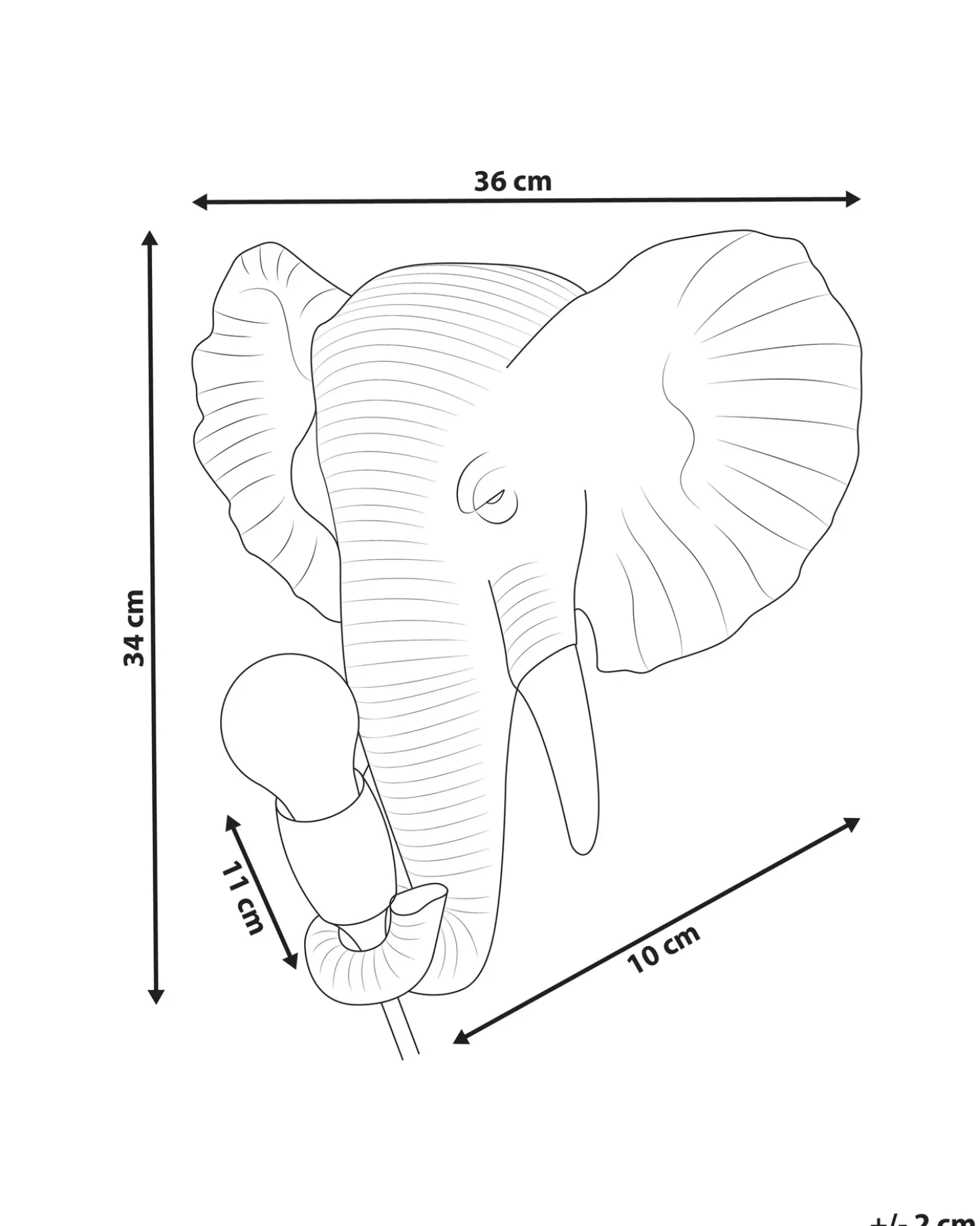 Applique Elefante ELEPHANTI Oro