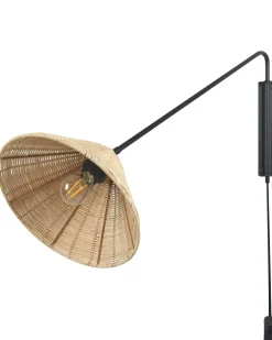 Applique PALENA Regolabile Rattan Naturale