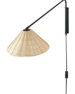 Applique PALENA Regolabile Rattan Naturale
