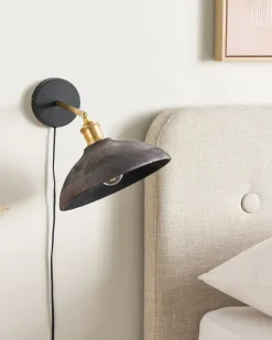 Applique YERALA Regolabile Legno di mango Nero