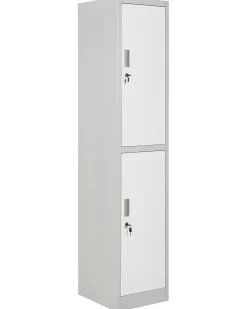 Armadietto a 2 livelli ATHLETE Metallo Grigio/Bianco