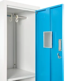 Armadietto a 2 livelli ATHLETE Metallo Bianco/Blu