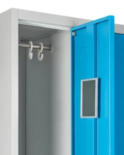 Armadietto a 4 porte con panca ATHLETE Metallo Grigio/Blu