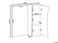 Armadietto a parete PALMAS 60 cm 60 cm Bianco
