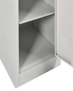 Armadietto a porta doppia ATHLETE Metallo Grigio/Bianco