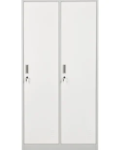 Armadietto a porta doppia ATHLETE Metallo Grigio/Bianco