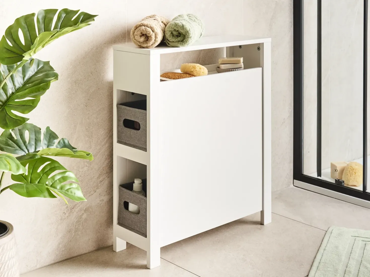 Armadietto da bagno CACHI 20 cm Bianco