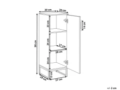 Armadietto da bagno MISCANTI Bambù 30 cm Marrone chiaro