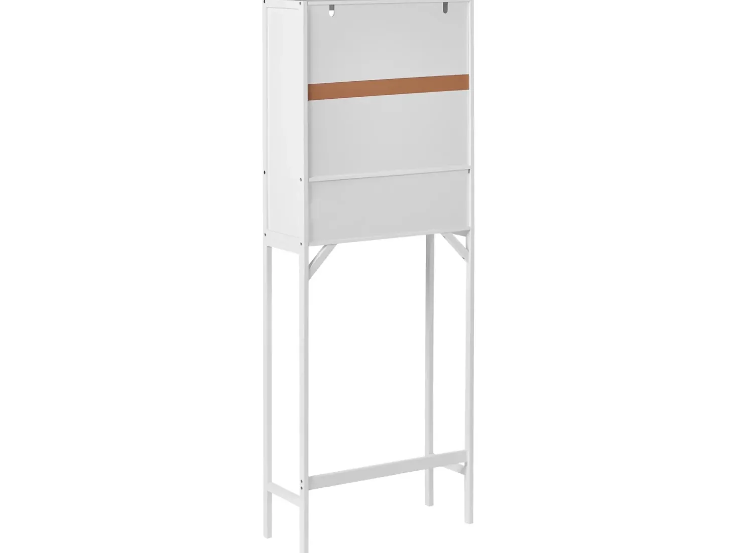 Armadietto da bagno OKARCHE Bambù 63 cm Bianco