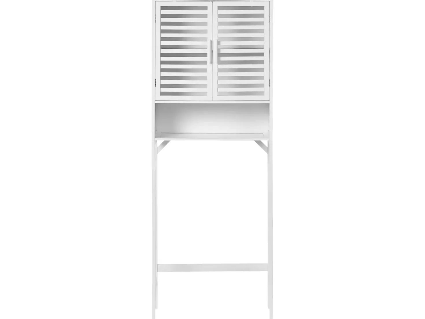 Armadietto da bagno OKARCHE Bambù 63 cm Bianco