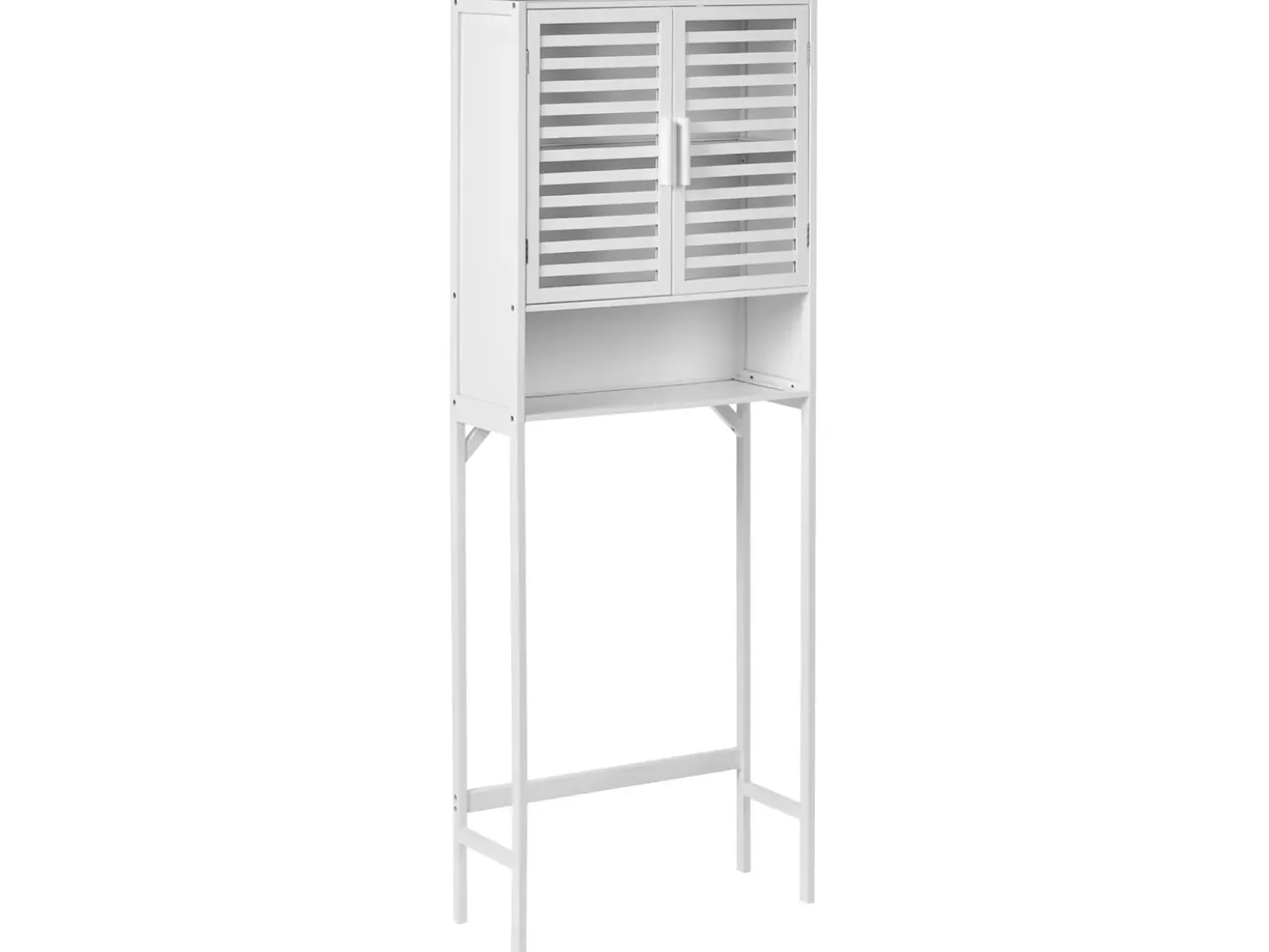 Armadietto da bagno OKARCHE Bambù 63 cm Bianco