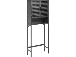 Armadietto da bagno OKARCHE Bambù 63 cm Nero