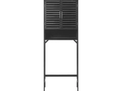 Armadietto da bagno OKARCHE Bambù 63 cm Nero