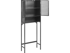 Armadietto da bagno OKARCHE Bambù 63 cm Nero