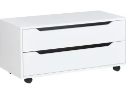 Armadietto da bagno OSASCO con ruote 80 cm Bianco