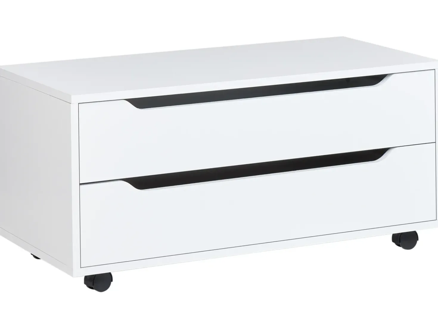 Armadietto da bagno OSASCO con ruote 80 cm Bianco