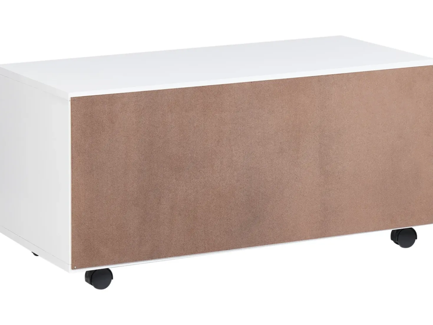 Armadietto da bagno OSASCO con ruote 80 cm Bianco
