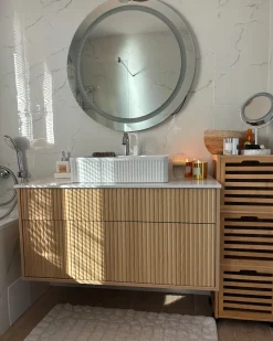 Armadietto da bagno SHAWNEE Bambù 32 cm Marrone chiaro
