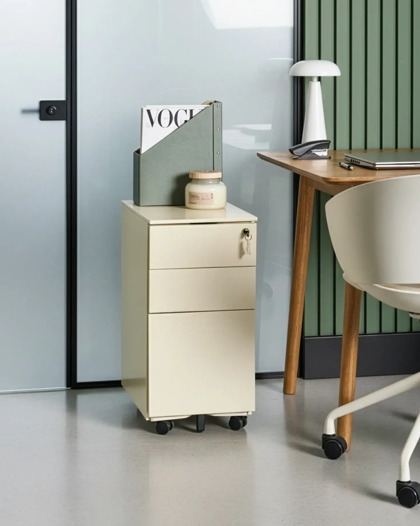 Armadietto da ufficio BOLSENA Metallo Beige chiaro