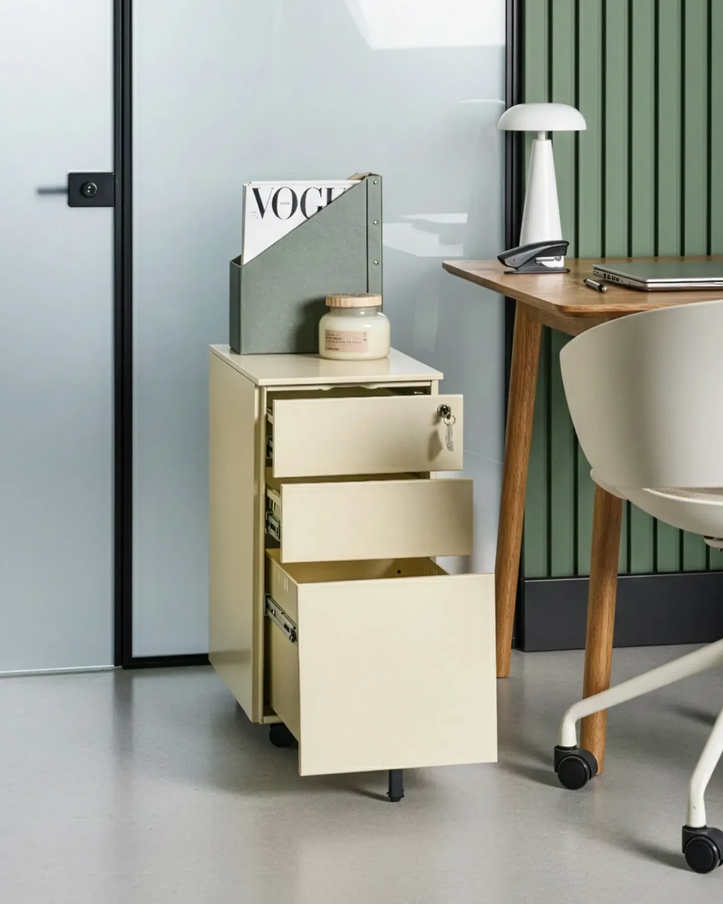 Armadietto da ufficio BOLSENA Metallo Beige chiaro
