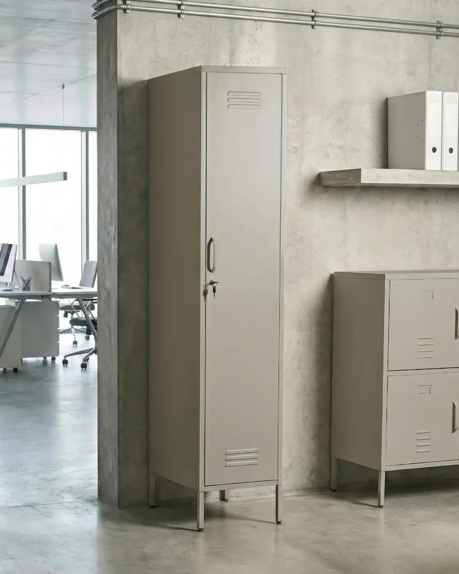 Armadietto da ufficio FROME Metallo Beige chiaro