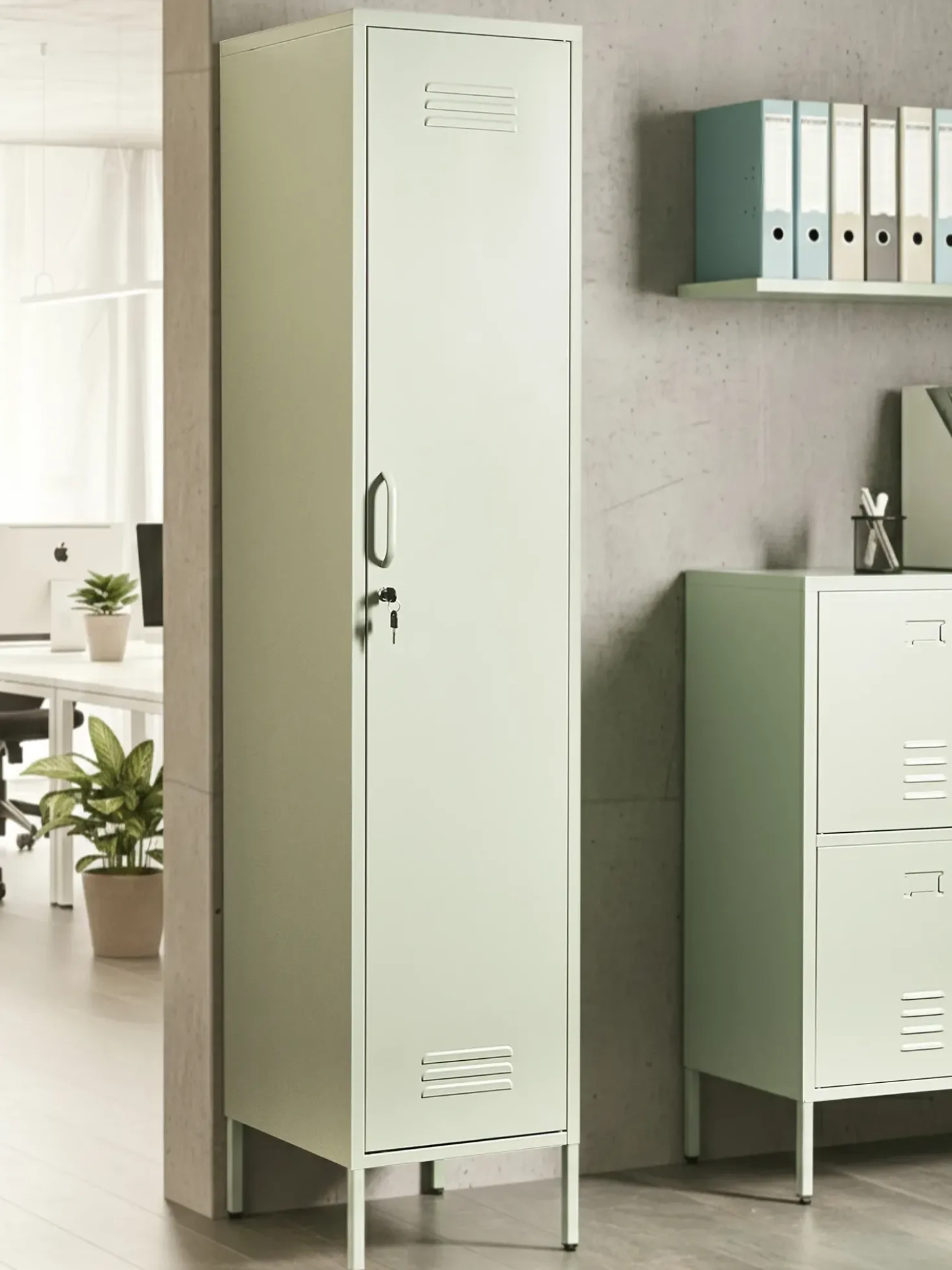 Armadietto da ufficio FROME Metallo Verde menta