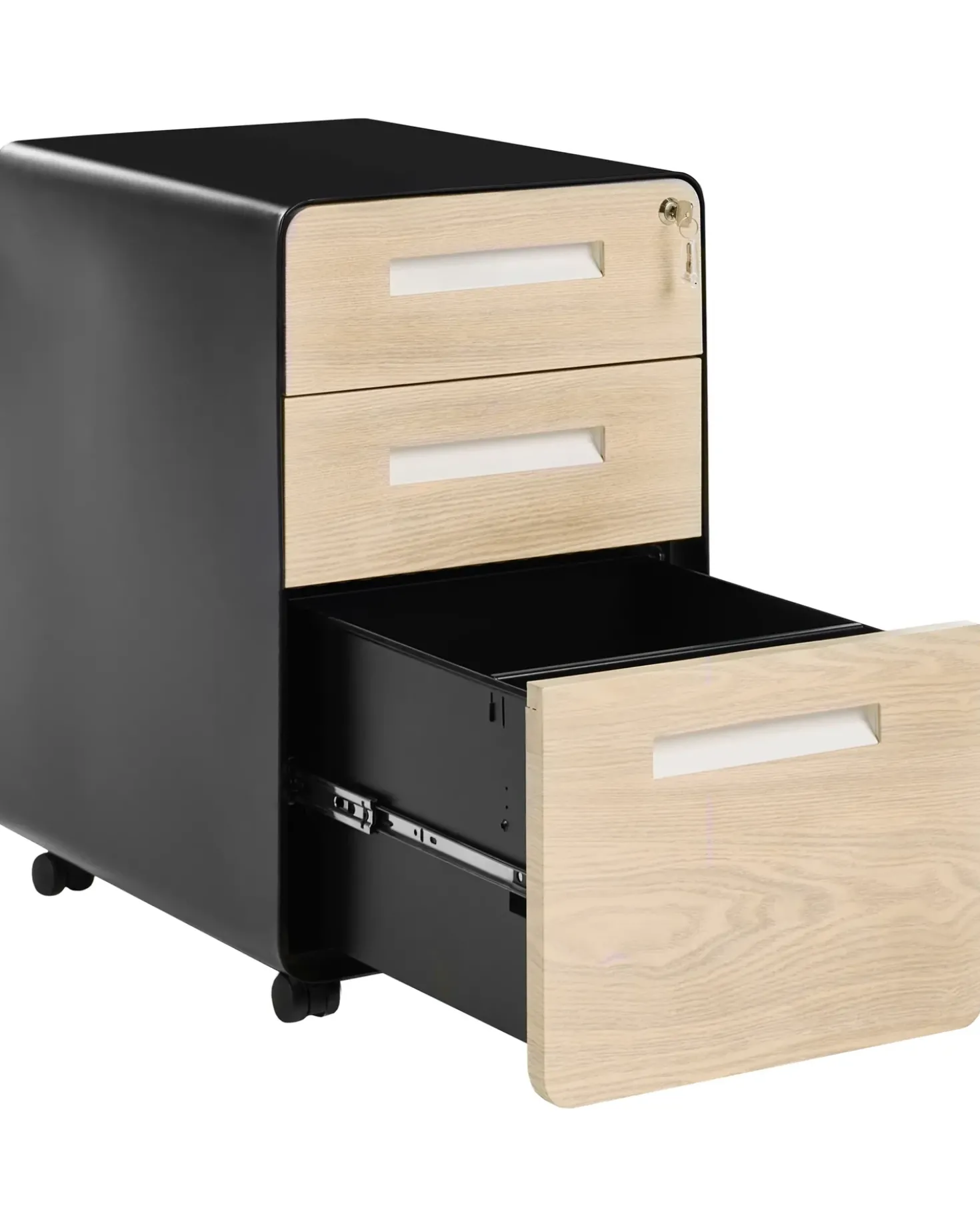 Armadietto da ufficio LARCO Nero/Marrone chiaro