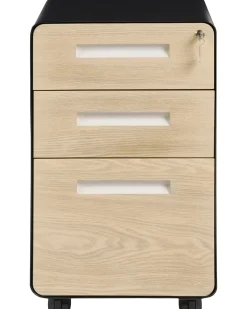Armadietto da ufficio LARCO Nero/Marrone chiaro