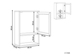 Armadio a muro per il bagno ROSELL 40 cm Marrone chiaro