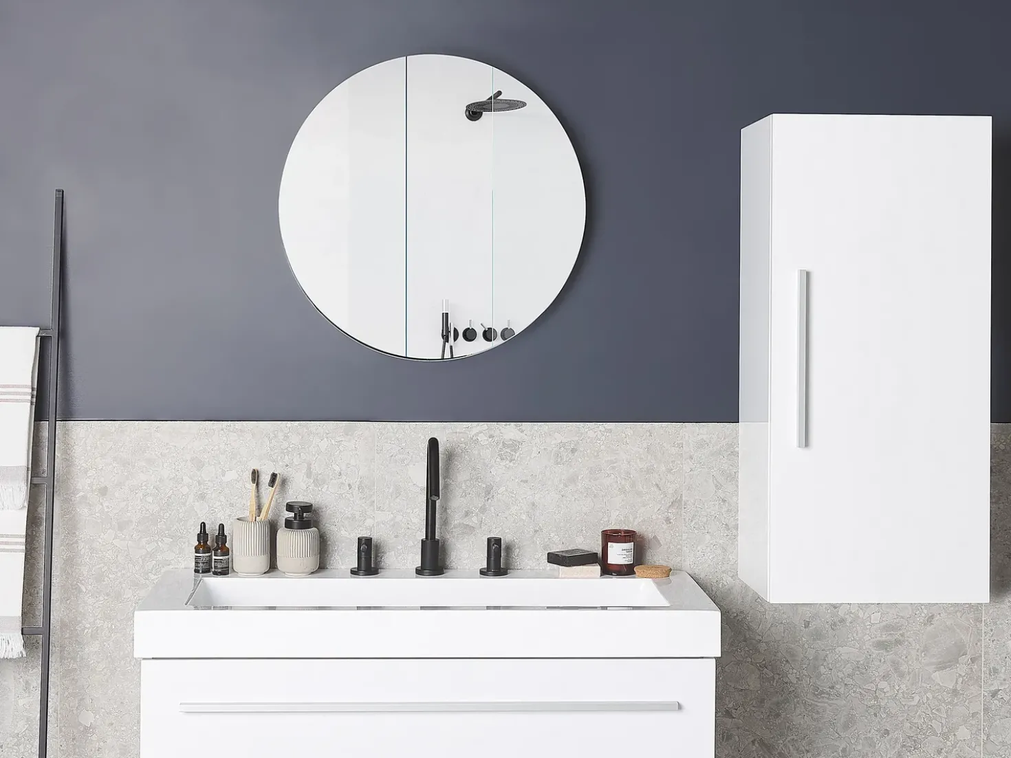 Armadio a muro per il bagno BILBAO 40 cm Bianco