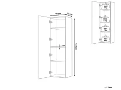 Armadio a muro per il bagno MATARO 40 cm Grigio