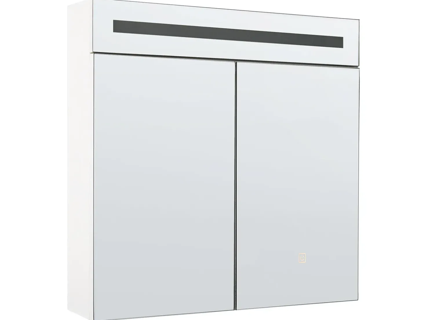 Armadio a muro per specchio da bagno LED JARAMILLO 60 cm 60 cm Bianco