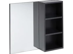 Armadio a muro per specchio da bagno JOINVILLE 60 cm Nero