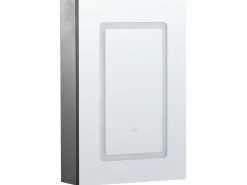 Armadio a muro per specchio da bagno LED CONDOR 40 cm 60 cm Nero