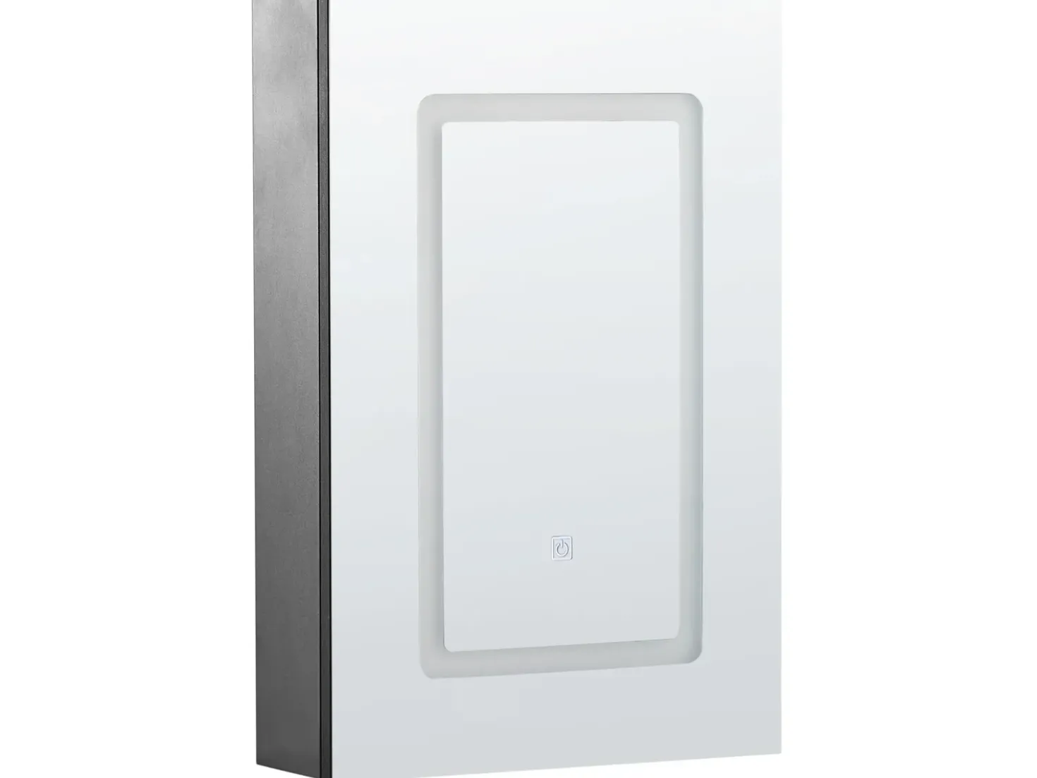 Armadio a muro per specchio da bagno LED CONDOR 40 cm 60 cm Nero