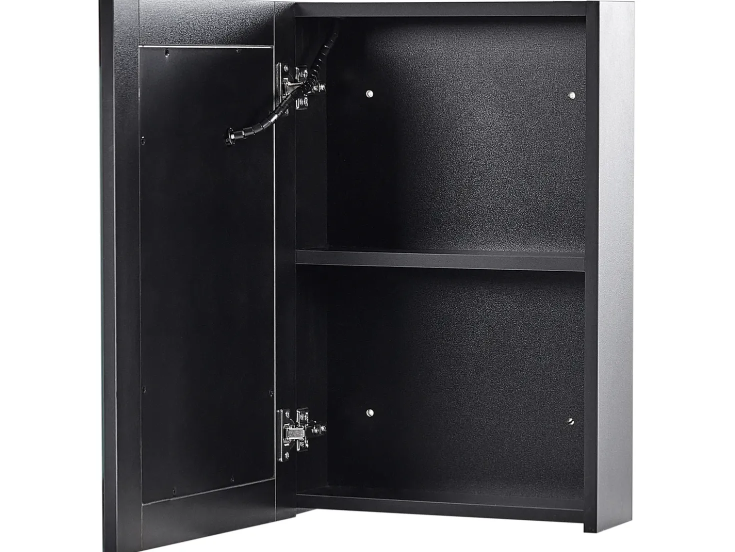 Armadio a muro per specchio da bagno LED CONDOR 40 cm 60 cm Nero