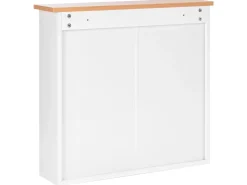 Armadio a muro per specchio da bagno ALAMOS 65 cm 60 cm Bianco