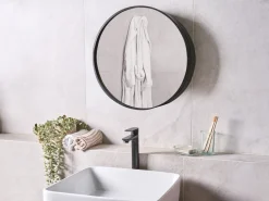 Armadio a muro per specchio da bagno UCAYALI 50 cm 50 cm Nero