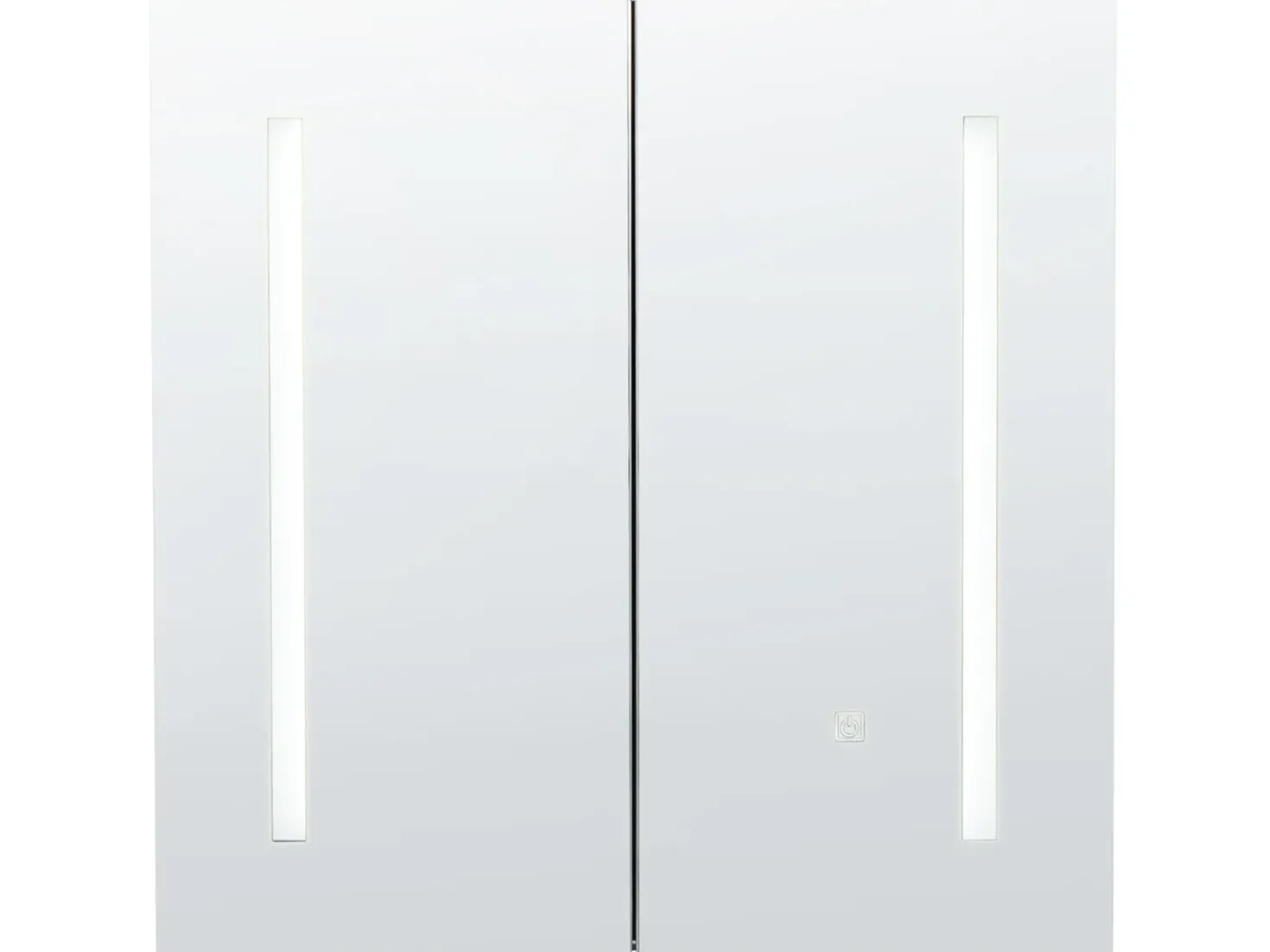 Armadio a muro per specchio da bagno LED CHABUNCO 60 cm 60 cm Nero