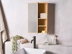 Armadio a muro per specchio da bagno GUATAVITA 41 cm 61 cm Marrone chiaro