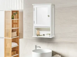 Armadio a muro per specchio da bagno HUILA 34 cm 53 cm Bianco