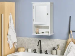 Armadio a muro per specchio da bagno HUILA 34 cm 53 cm Bianco