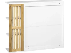 Armadio a muro per specchio da bagno NUBES 80 cm 70 cm Bianco