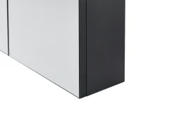 Armadio a muro per specchio da bagno NAVARRA 80 cm 70 cm Nero