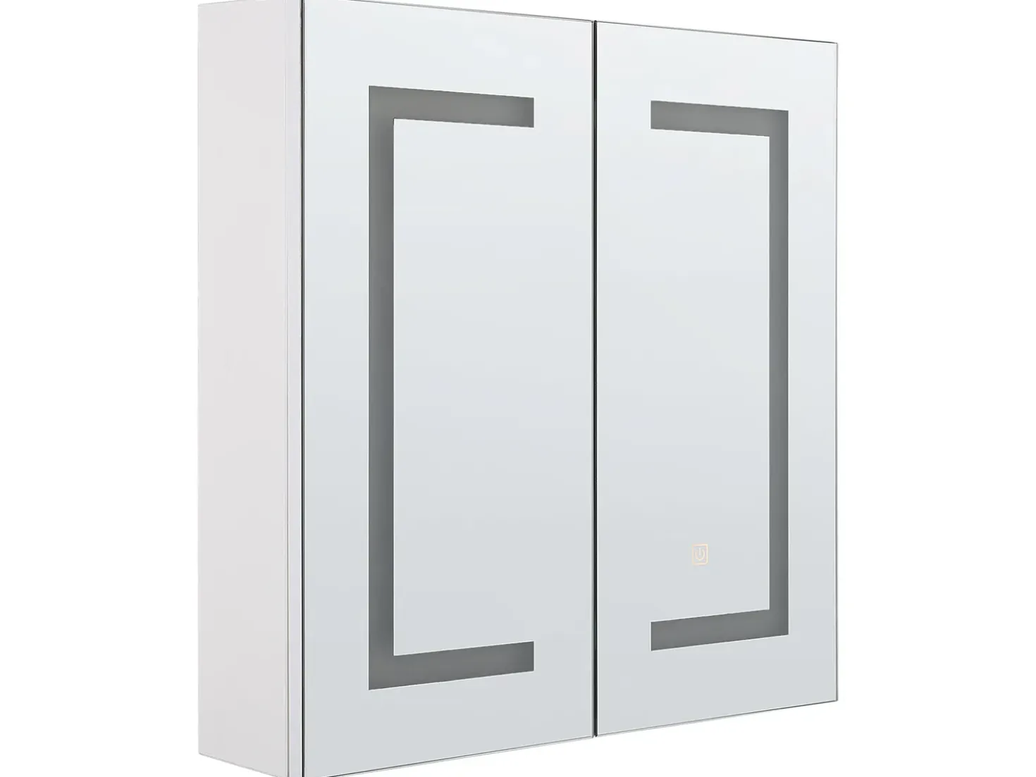 Armadio a muro per specchio da bagno LED MAZARREDO 60 cm 60 cm Bianco