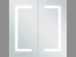 Armadio a muro per specchio da bagno LED MAZARREDO 60 cm 60 cm Bianco